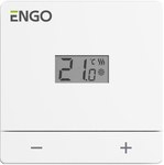 Wired temperature controller, ENGO EASY230W, daily, surface-mounted, white, 230V